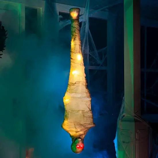 JOYIN 47" Halloween Decorations Light Up Hanging Cocoon Corpse for Halloween Indoor and Outdoor Decorations {1}