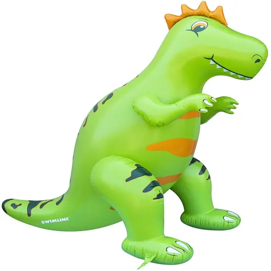Swimline Humongous Inflatable Dinosaur Outdoor Water Sprinkler - 85" - Neon Green {1}