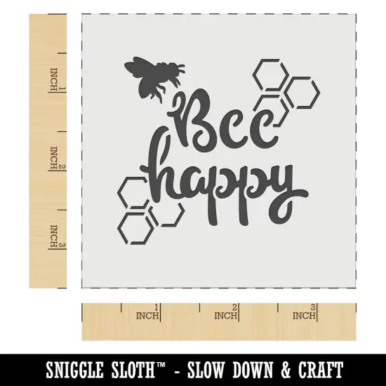 Bee Be Happy Honeycomb Wall Cookie DIY Craft Reusable Stencil {5}