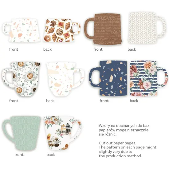 P13 Light Chipboard Album Base With Papers 6"X6"-Mix And Match, Coffee Break {5}