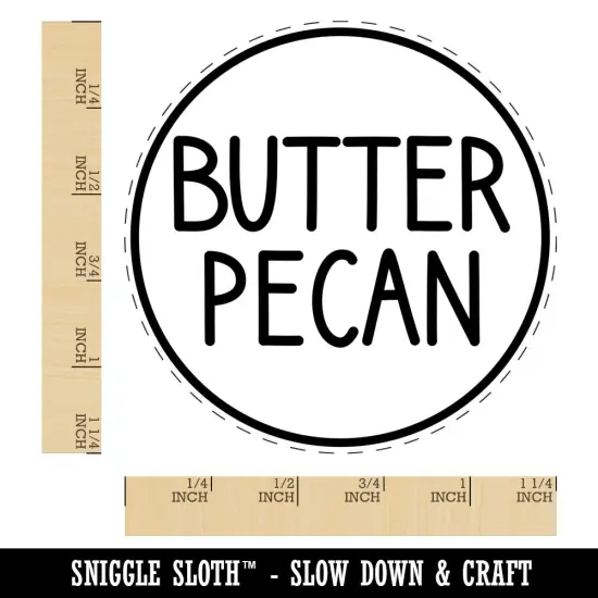 Butter Pecan Flavor Scent Rounded Text Rubber Stamp for Stamping Crafting Planners {1}