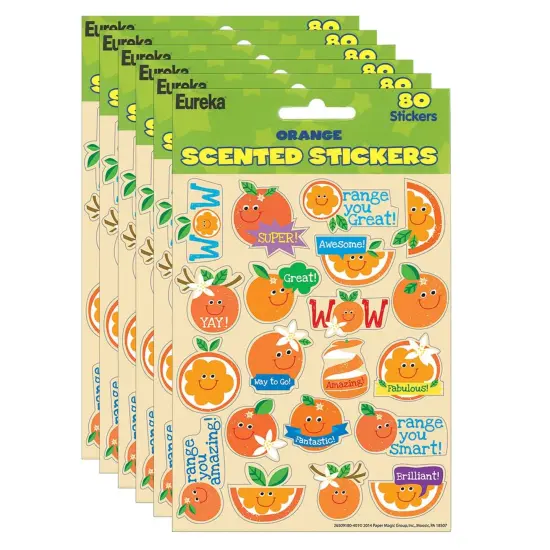 Orange Scented Stickers, 80 Per Pack, 6 Packs {2}