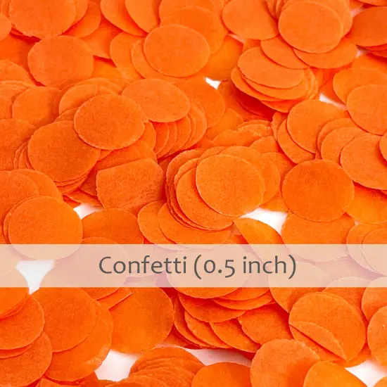 Wrapables Round Tissue Paper Confetti 0.5" Circle Confetti Orange {2}