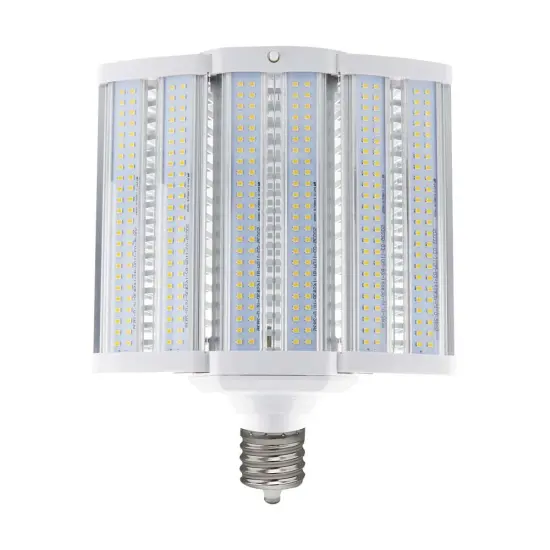 Satco 110w LED Hi-lumen shoe box style lamp fixture 3000K Mogul Base 100-277V Warm White {1}