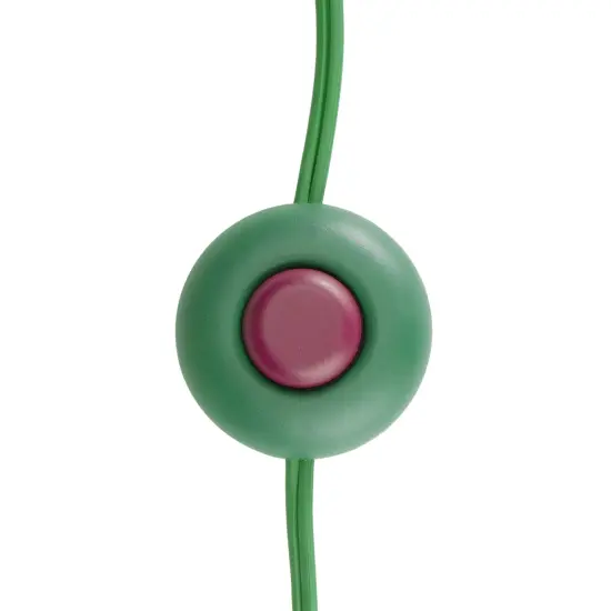 Northlight Indoor Power Extension Cord with Foot Switch and 3-Outlets - 9' - Green {3}