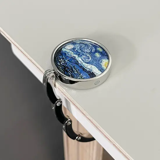 Wrapables Scenic Purse Hook Hanger, Foldable Handbag Table Hanger, Starry Night {3}