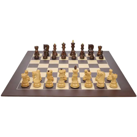 Bobby Fischer Zagreb Chess Set with Wooden Board 21.75 in., 3.74 in. King {1}