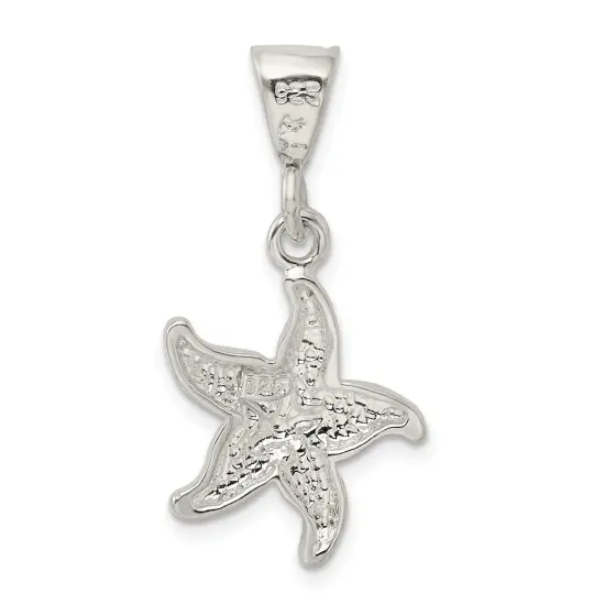 Sterling Silver Starfish Charm Jewelry Ocean Pendant 24mm x 18mm {4}