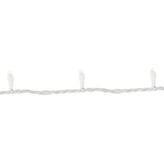 Northlight LED Wide Angle Christmas Lights - Warm White - 16.25' White Wire - 50ct {5}