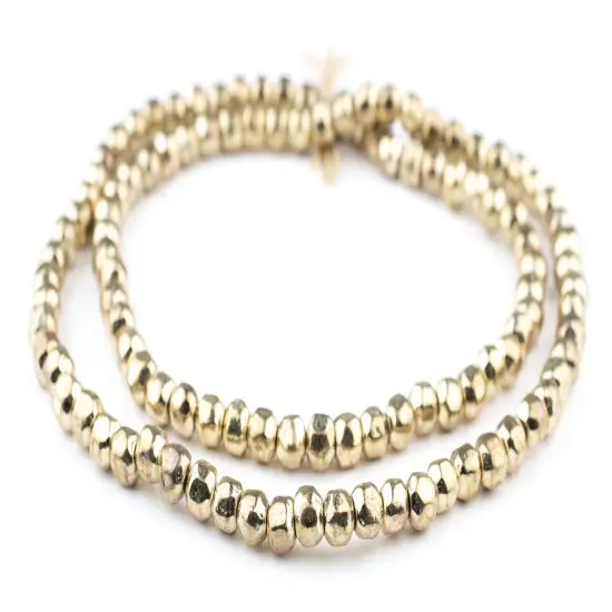 The Bead Chest Gold Rounded Nugget Beads 6mm, Full Strand of Quality Metal Spacers for DIY Jewelry Design {3}