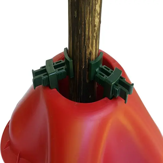 Northlight Red Christmas Tree Stand with Clamping System - For Live Trees up to 7' {4}