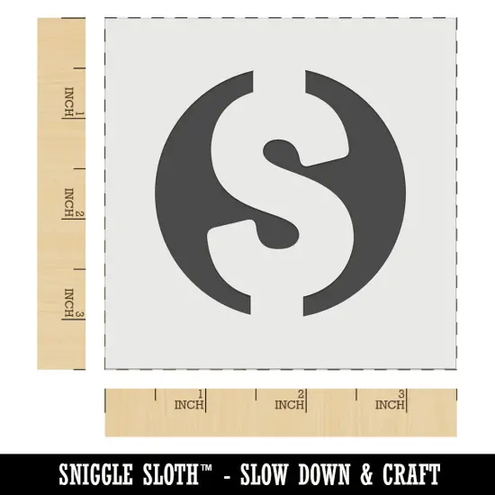 Dollar Sign Money in Circle Wall Cookie DIY Craft Reusable Stencil {6}