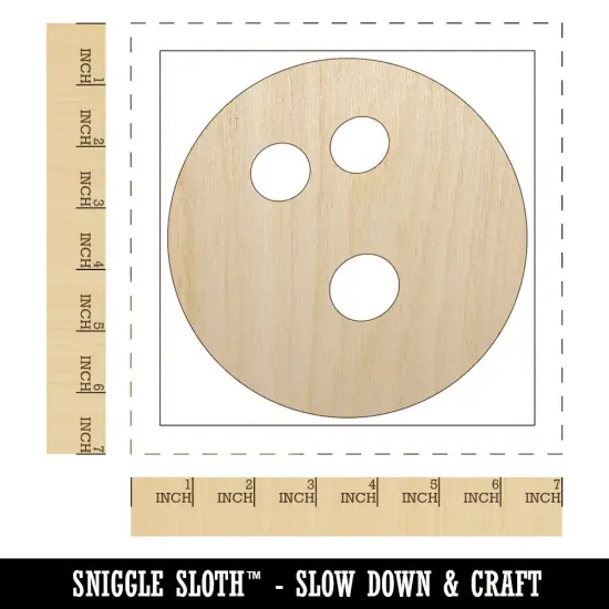 Bowling Ball Unfinished Wood Shape Piece Cutout for DIY Craft Projects {1}