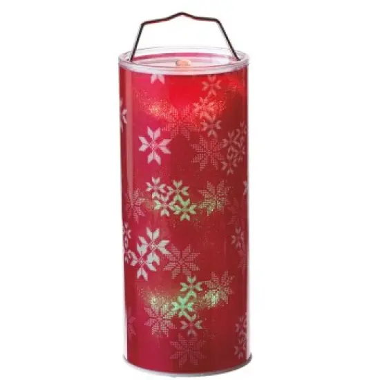Midwest LED Lighted Snowflake Color Changing Hanging Christmas Lantern - 12" - Red and White {1}