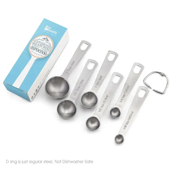6 Pack 18/8 Stainless Steel Measuring Spoons,Measuring Dry and Liquid Ingredients {5}