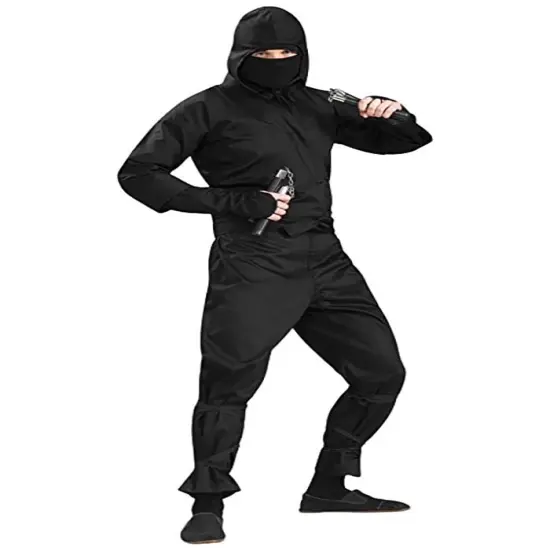 Ninja Adult Costume, Black, X-Large {1}