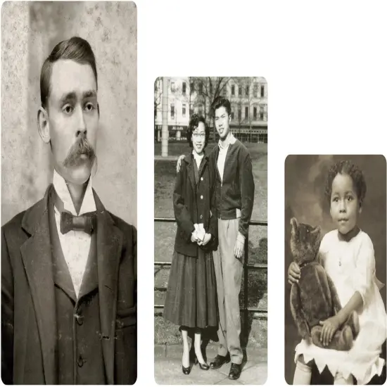 Idea-Ology Found Relative Vintage Portraits-45/Pkg {3}