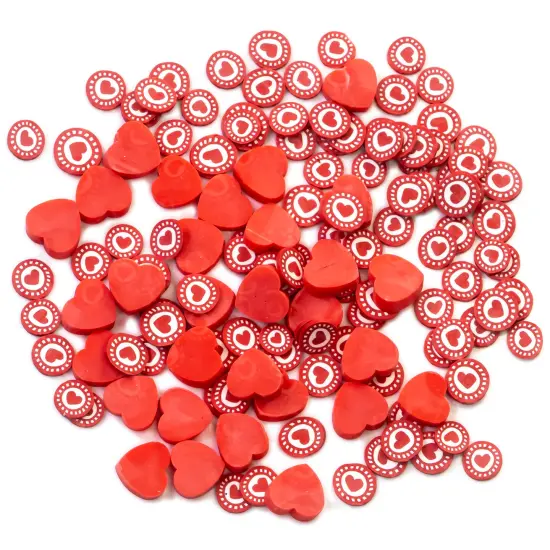 Buttons Galore and More Sprinkletz - Tiny 5mm Polymer Clay Embellishments - Valentine's Day Bundle 60 grams {4}