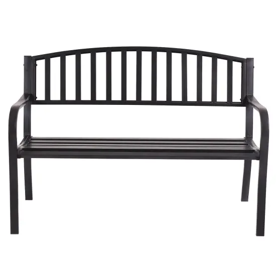 50 Inch Patio Garden Bench Loveseats for Outdoor {4}