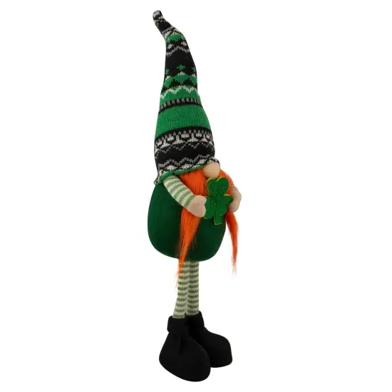 Northlight 19" Green and Black Leprechaun Girl Gnome Standing St Patrick's Day Figure {4}