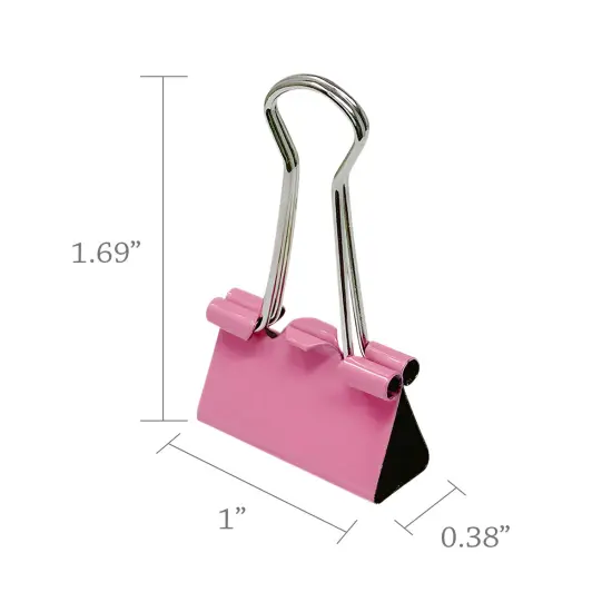 Wrapables Multicolor Binder Clips for Office, Paper Clamps, Paper Clips Medium {2}