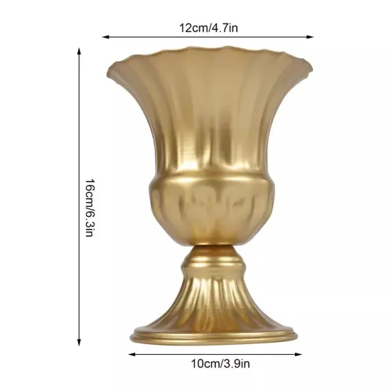 10 Pcs 6.3" Tall Trumpet Vase Metal Flower Holder Wedding Party Centerpieces {4}