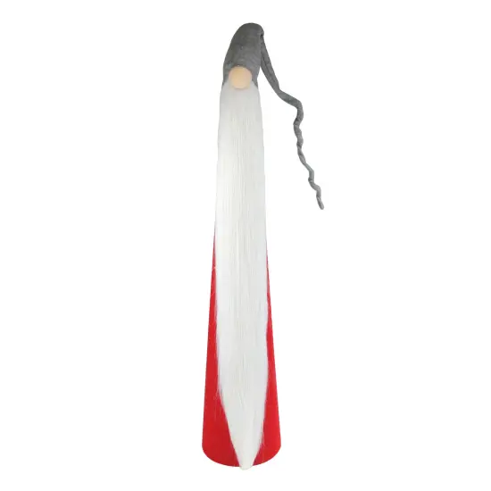 Northlight Tall Cone Gnome Christmas Decoration - 32.5" - Red and Gray {1}