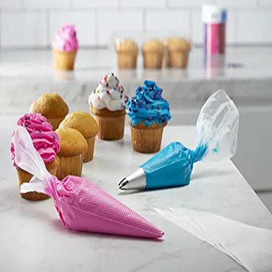 200 Pieces Anti Burst Piping Bags - 12 Inch, Pastry Bags, Icing Piping Bags, Tipless Piping Bags, Icing Bags, Frosting Bags, Piping Bags, Cookie Decorating Supplies {4}