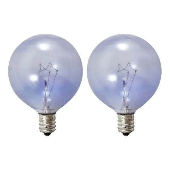 2Pk - Philips 60w G16.5 Globe E12 Candelabra Base Natural Daylight Bulb {1}