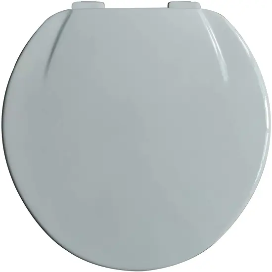 J&V Textiles Elongated Toilet Seat With Easy Clean & Change Hinge Black {7}