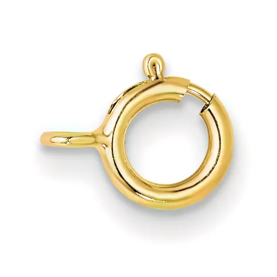 14K Gold Spring Ring Clasp YG1701 {1}