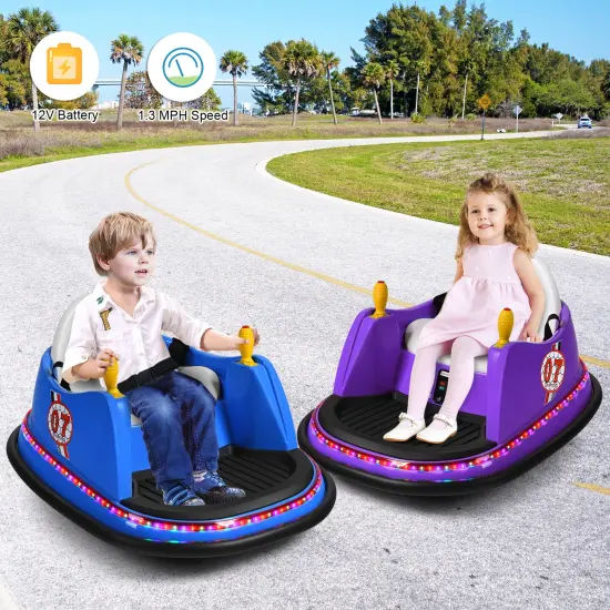 Kids Ride On Bumper Car with Remote Control Ideal Gift for Special Occasions Purple {4}