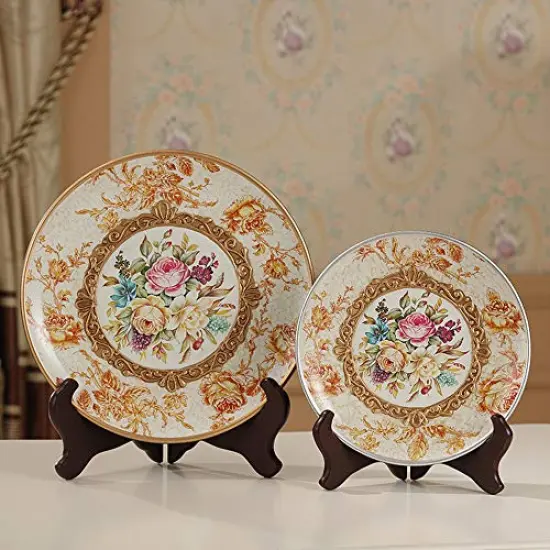 Onwon Wooden Easel Mahogany Finish Display Stand Plate Holder Picture Frame Folding Display Stand (5 inches) {4}