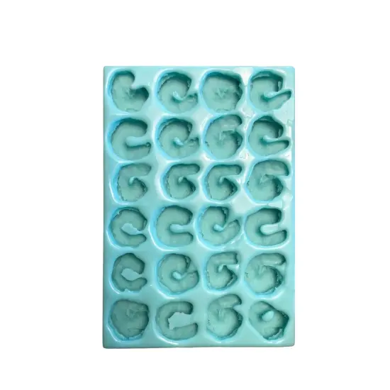24pc Cooked Shrimp Silicone Mold. No Head with Tail OFF |For Candle| Soap Embeds Mold. Mold for Wax, & Resin.| Not Food Grade {3}