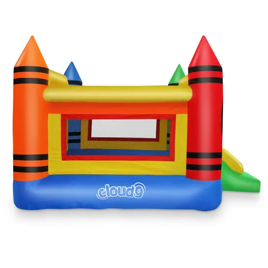 Cloud 9 Mini Crayon Bounce House with Slide, Inflatable Bouncer for Kids, without Blower {3}