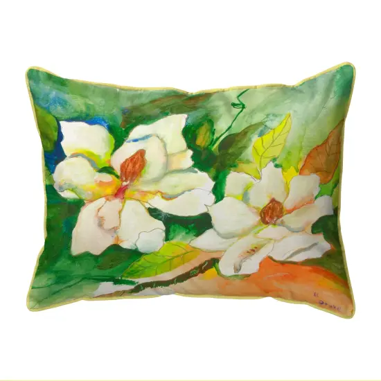 Betsy Drake Magnolia Flowers Extra Large 20 X 24 Indoor / Outdoor Pillow {1}