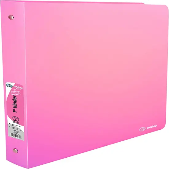 Enday Matte Bright Color Poly 3-Ring Binder Pink {6}