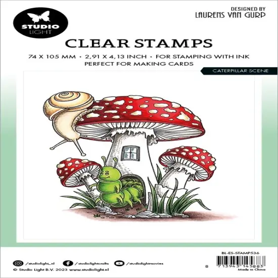 Studio Light Clear Stamps By Laurens Van Gurp-Nr. 536, Caterpillar Scene {3}