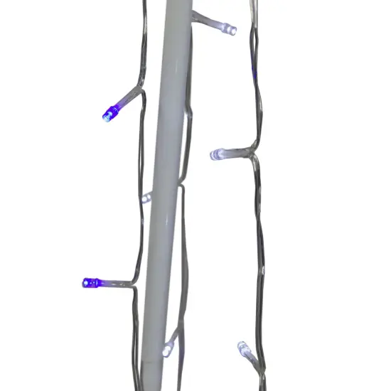 Northlight 5' Blue and White LED Lighted Twinkling Show Cone Christmas Tree Outdoor Decor {5}