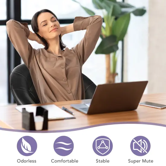 1 Piece Adjustable Modern Swivel Round Tufted Black {5}