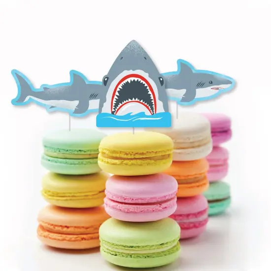Big Dot of Happiness Shark Zone - DIY Shaped Jawsome Party or Birthday Party Cut-Outs - 24 Count {4}