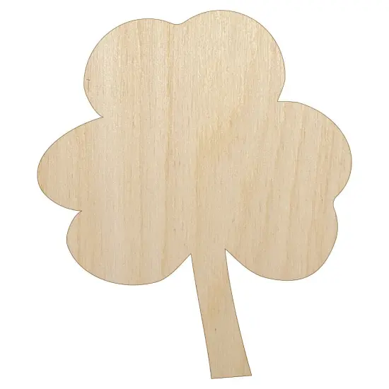 Three Leaf Clover Solid Unfinished Wood Shape Piece Cutout for DIY Craft Projects {7}