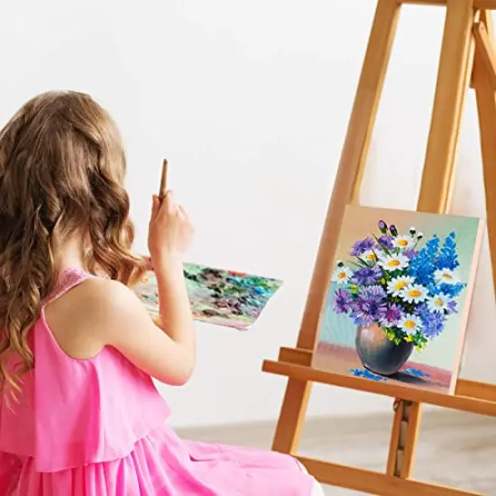 8 Pieces Wood Panels 8 x 8 Inch Unfinished Wood Canvas Wooden Panel Boards for Painting, Pouring, Arts Use with Oils, Acrylics {3}