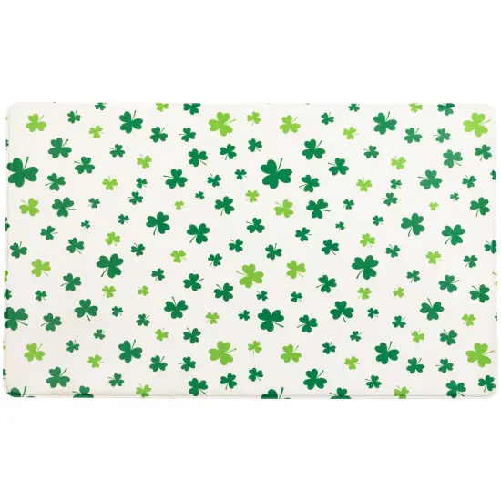 Northlight St. Patrick's Day Shamrocks Kitchen Floor Comfort Mat - 29.5" Green {1}