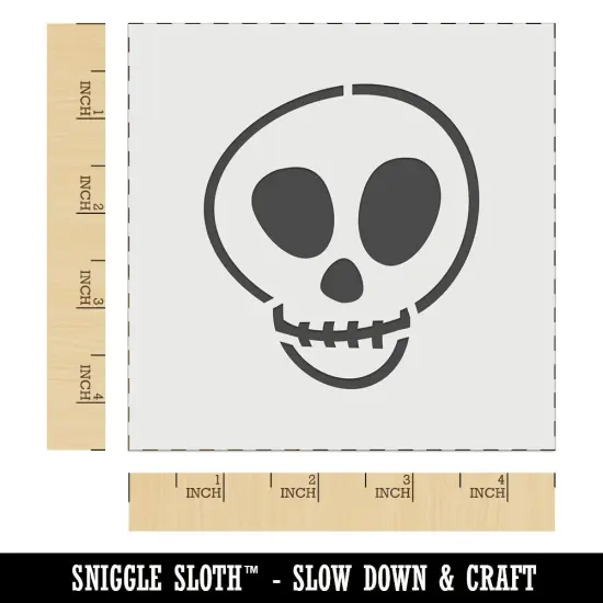 Skull Doodle Wall Cookie DIY Craft Reusable Stencil {6}