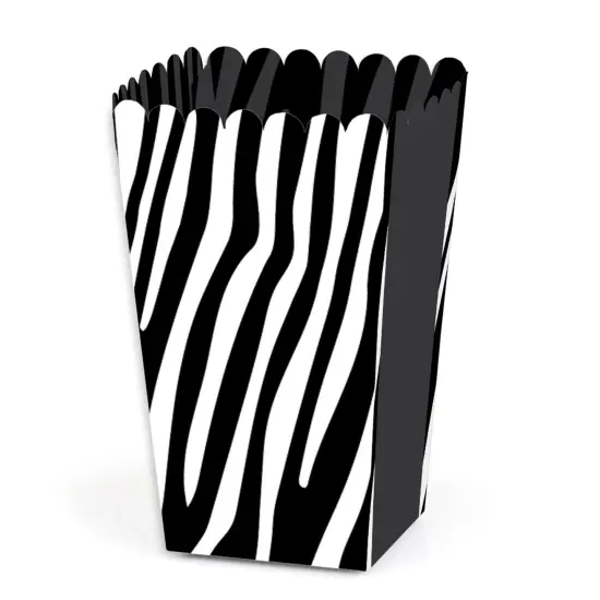 Big Dot of Happiness Zebra Print - Safari Party Favor Popcorn Treat Boxes - Set of 12 {1}