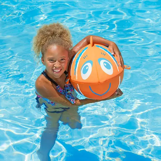 Pool Central Inflatable Fish Beach Ball - 27" - Orange and Blue {4}