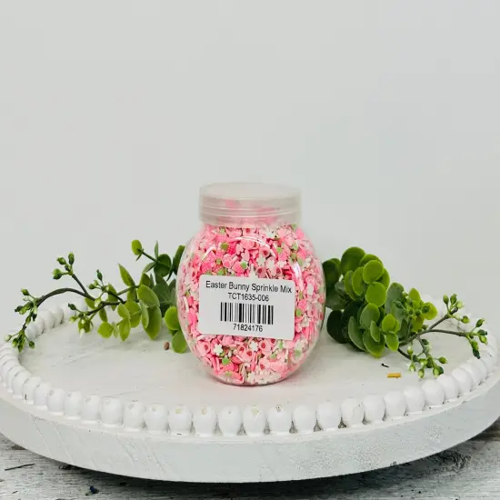 150g Pink Easter Bunny Paws Polymer Clay Sprinkle Mix - Perfect for Fake Bakes, Clay Art, Slime - Cute, Playful, and Festive {5}
