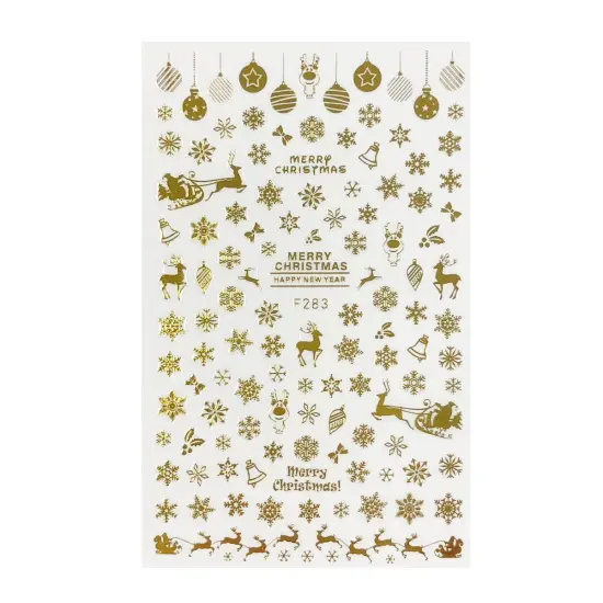 Wrapables 3 Sheets Colorful Winter Snowflakes Nail Art Snowflake Nail Stickers {4}