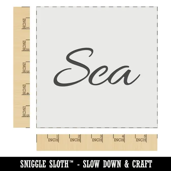 Sea Fun Text Wall Cookie DIY Craft Reusable Stencil {1}
